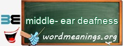 WordMeaning blackboard for middle-ear deafness